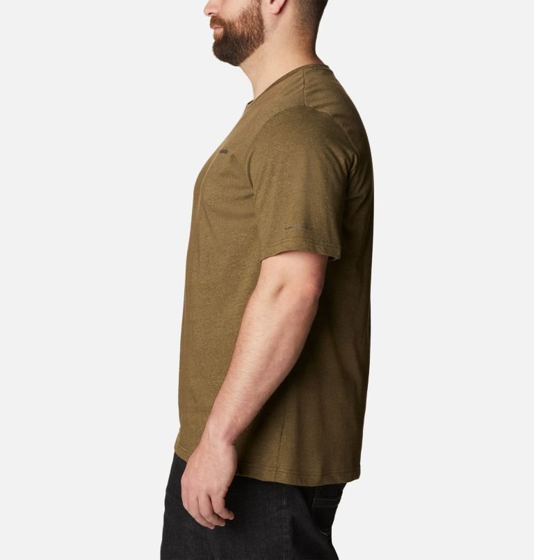 Men's Columbia Thistletown Hills Short Sleeve T Shirts Olive | Plus Size CA-L356L